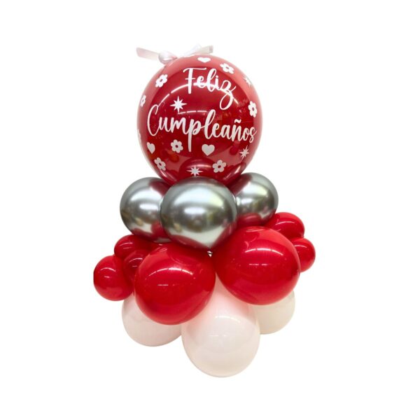 centro de mesa burbuja 9 pulg base