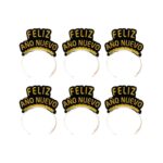 diadema feliz año nuevo dorado