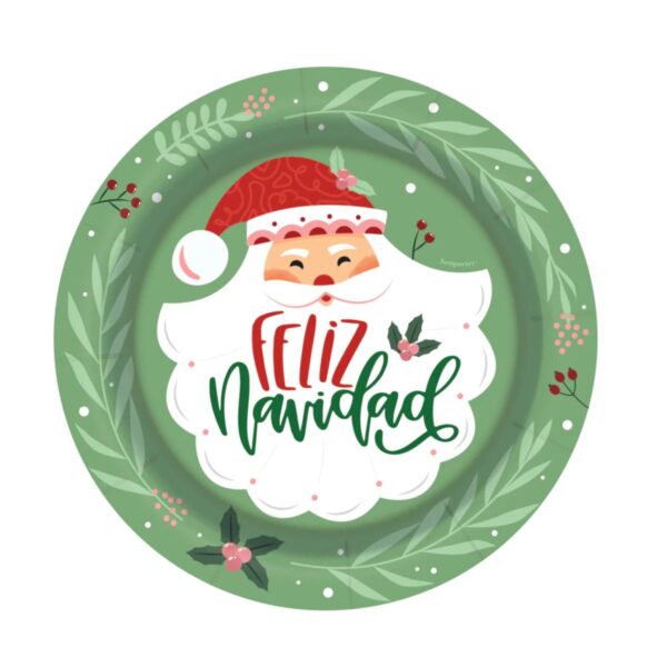 platos verdes navidad