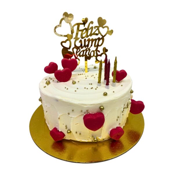 Torta Sabor Naranja con Chocolate Corazones