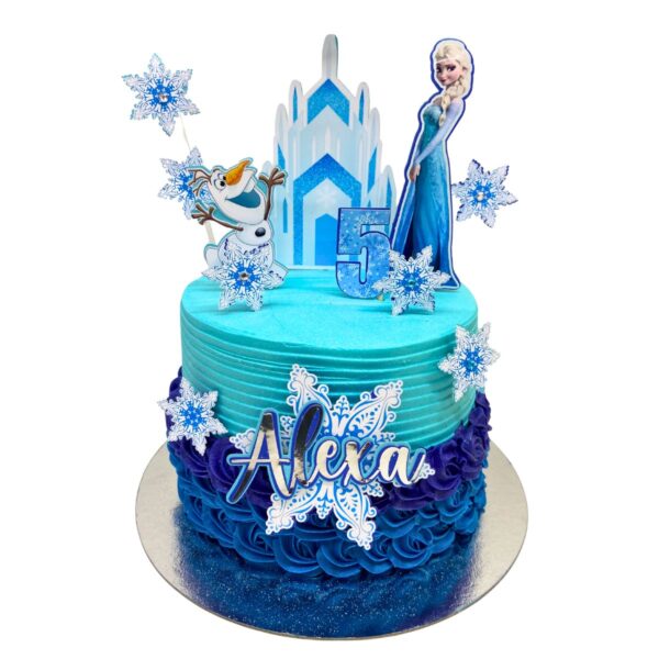 torta frozen crema azul