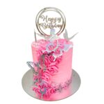 torta mariposas plateadas