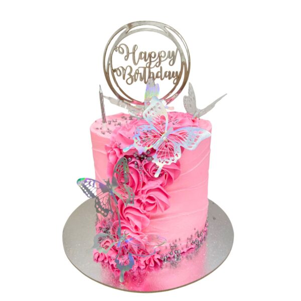 torta mariposas plateadas