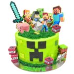 torta minecraft topper cara