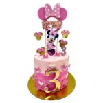 torta minnie papeleria rosado