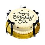 torta moños negro crema 30