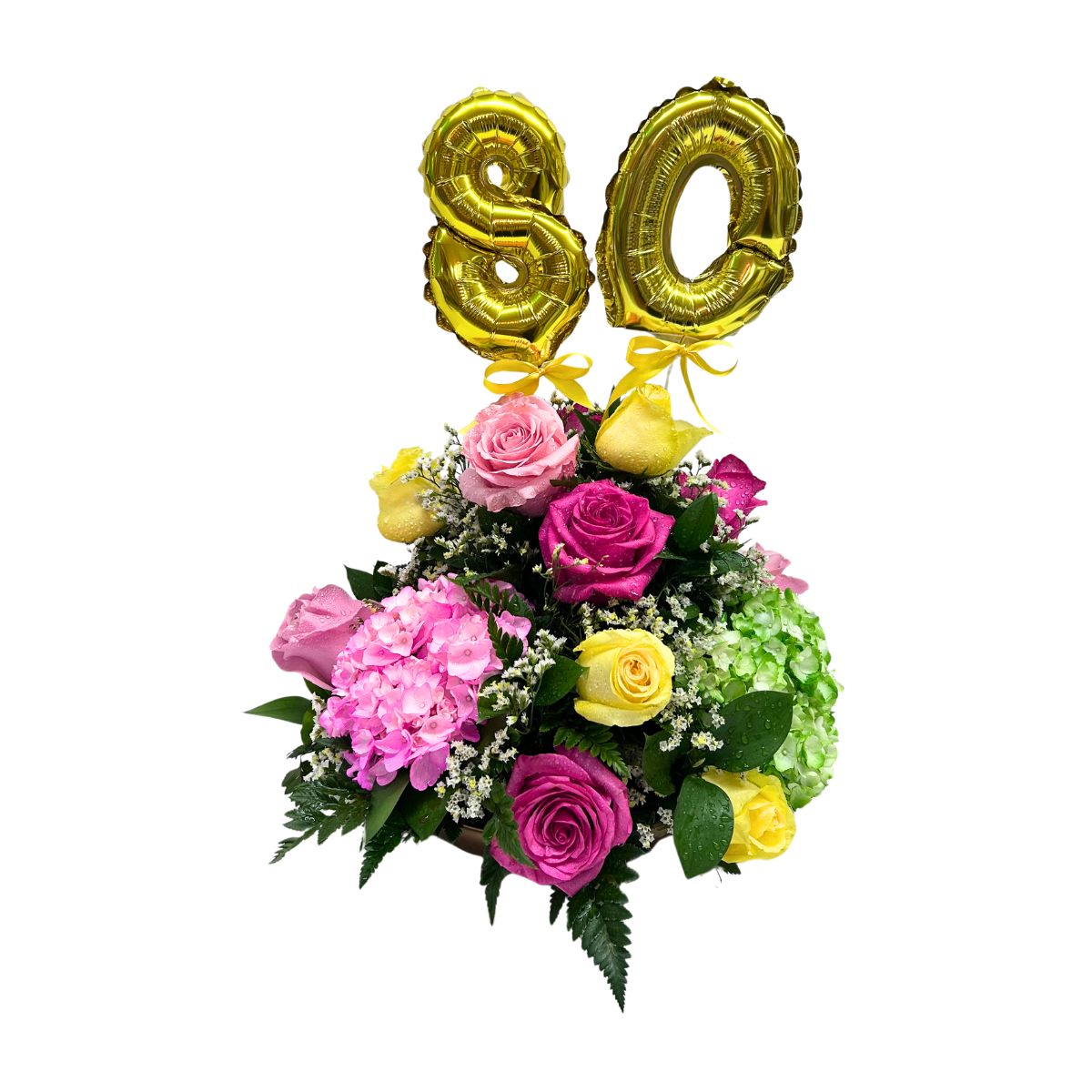 arreglo floral centro de mesa numeros mini