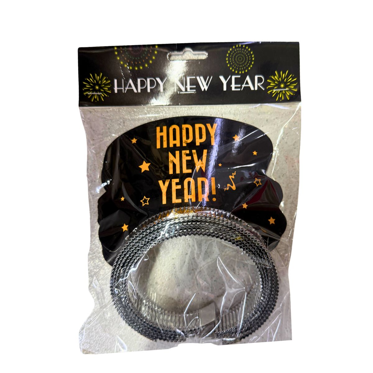 diadema happy new year letra dorada