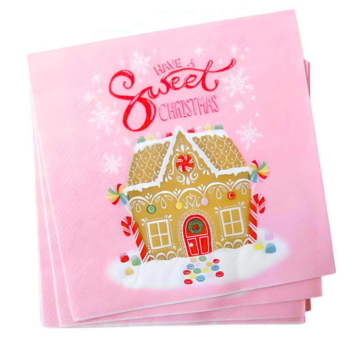 servilletas rosas navidad