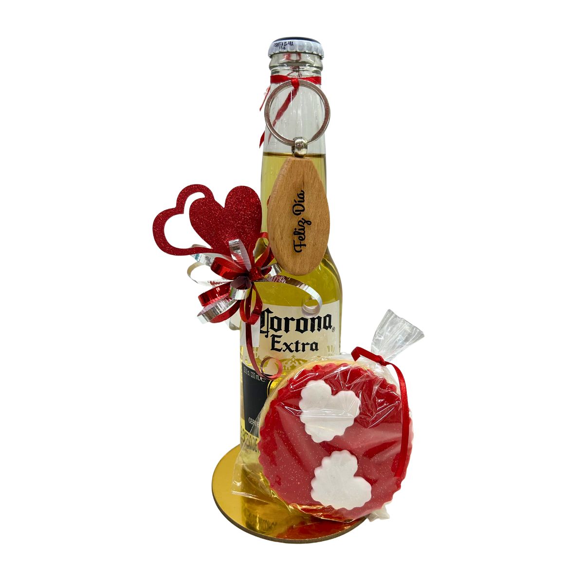 cerveza corona deco llavero galleta