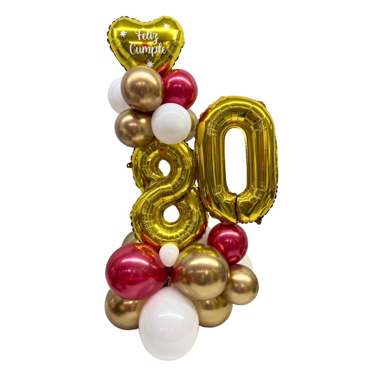 balloon nouquet pequeño numero corazon