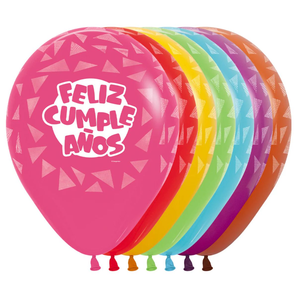 globos triangulo cumple tropical