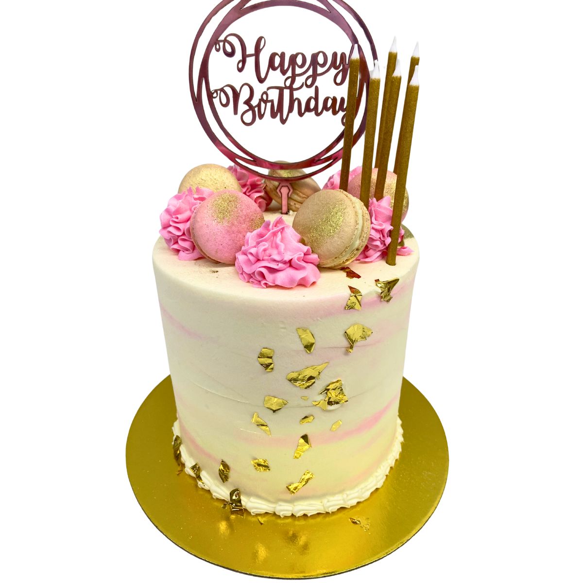 Torta Sabor Naranja Crema con Macarons