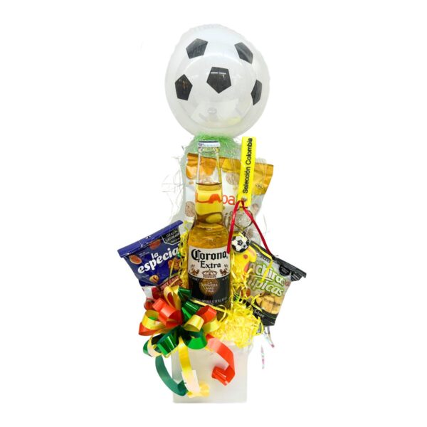 ancheta futbolera cerveza snacks
