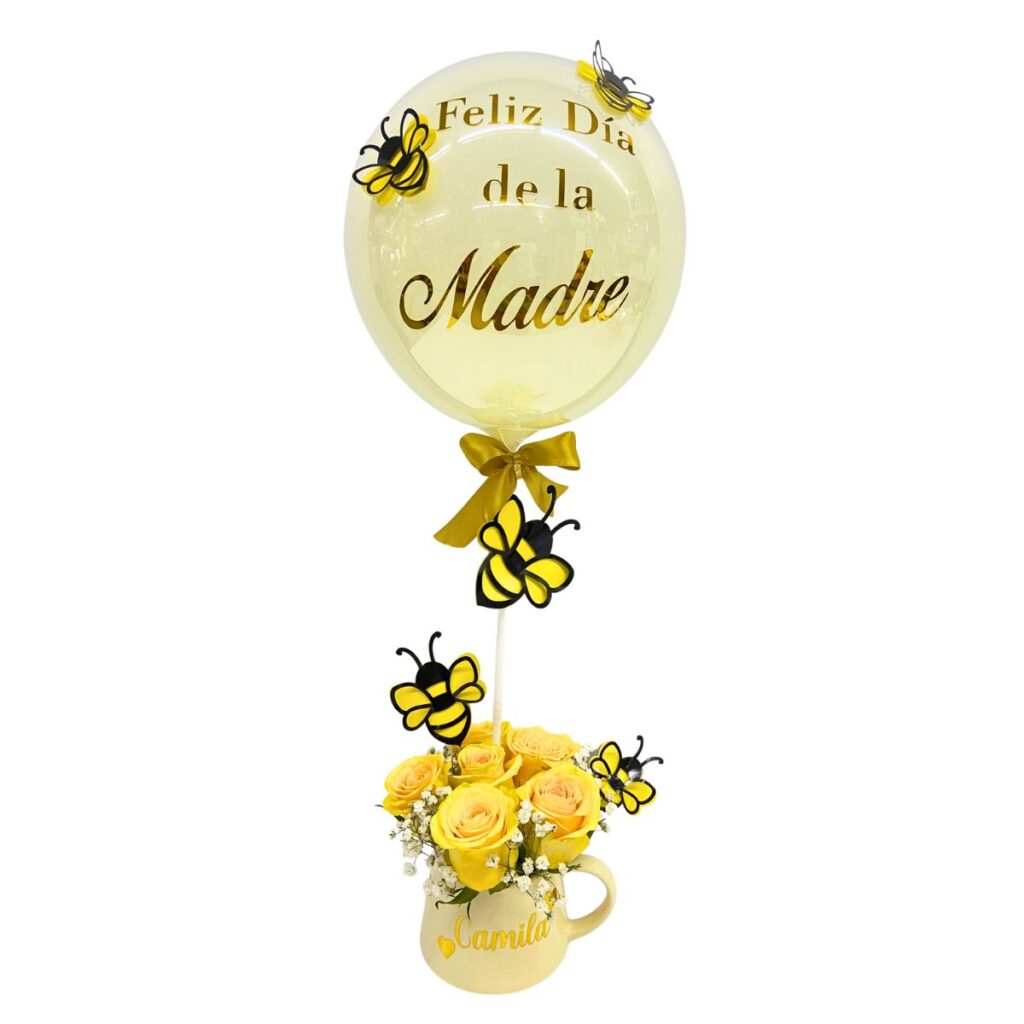 arreglo floral mug madre amarillo 2026