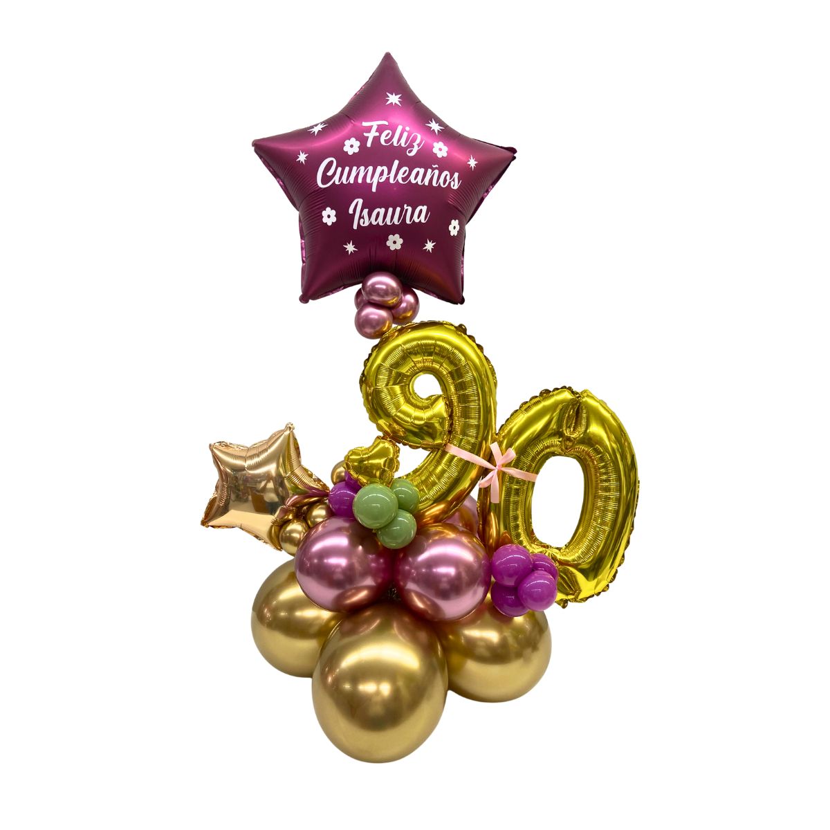 balloon bouquet estrella numero pequeño moño
