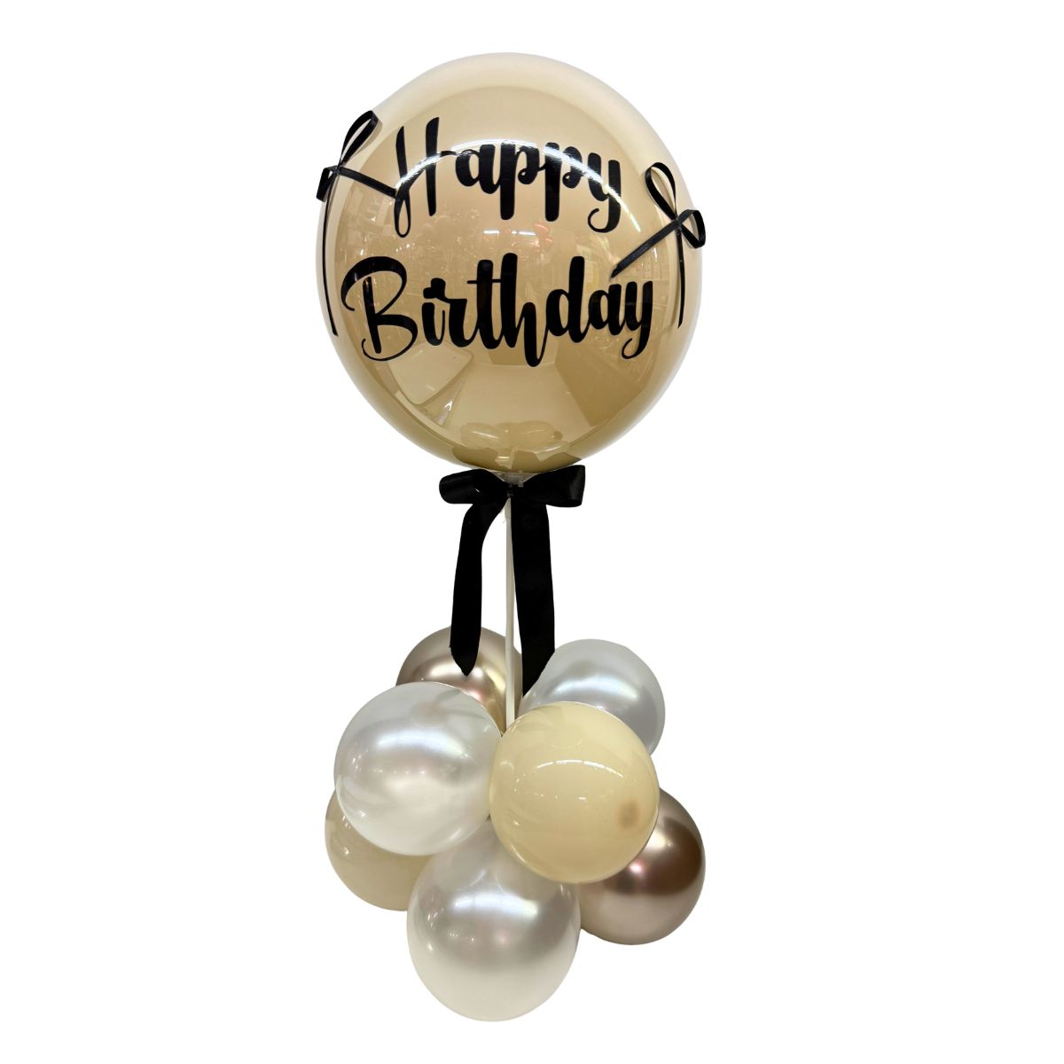 burbuja 9 pulg cream bows