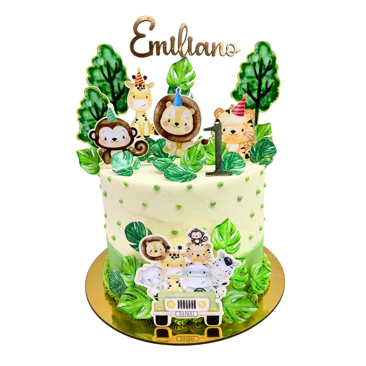 torta animales selva safari bebe