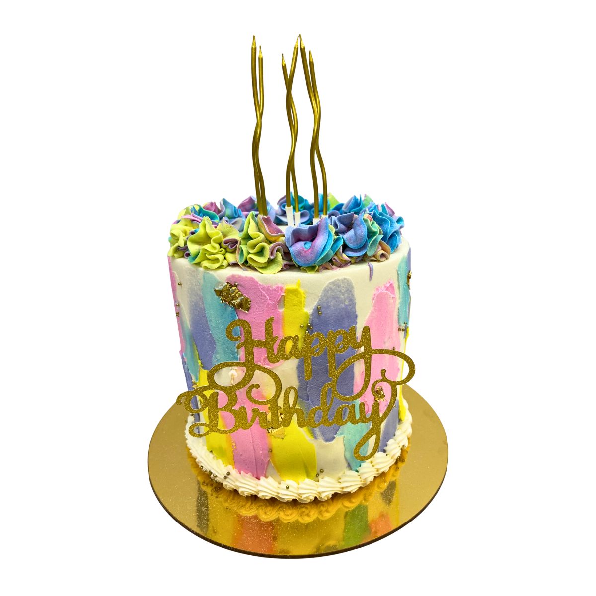 torta arco iris pastel