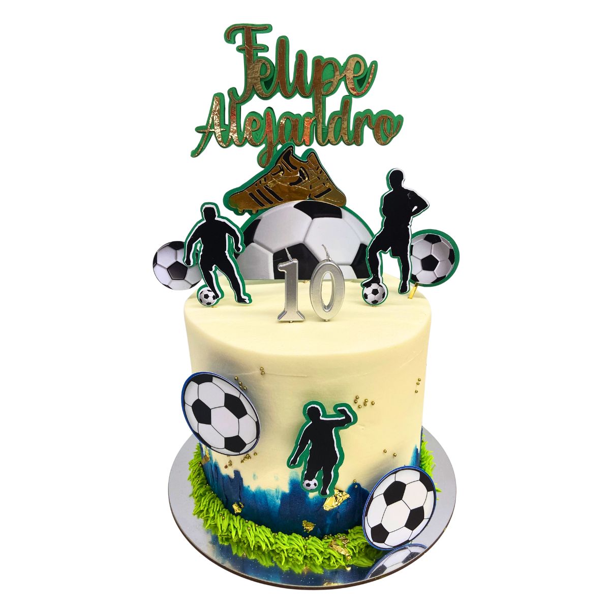 torta futbol topper balon
