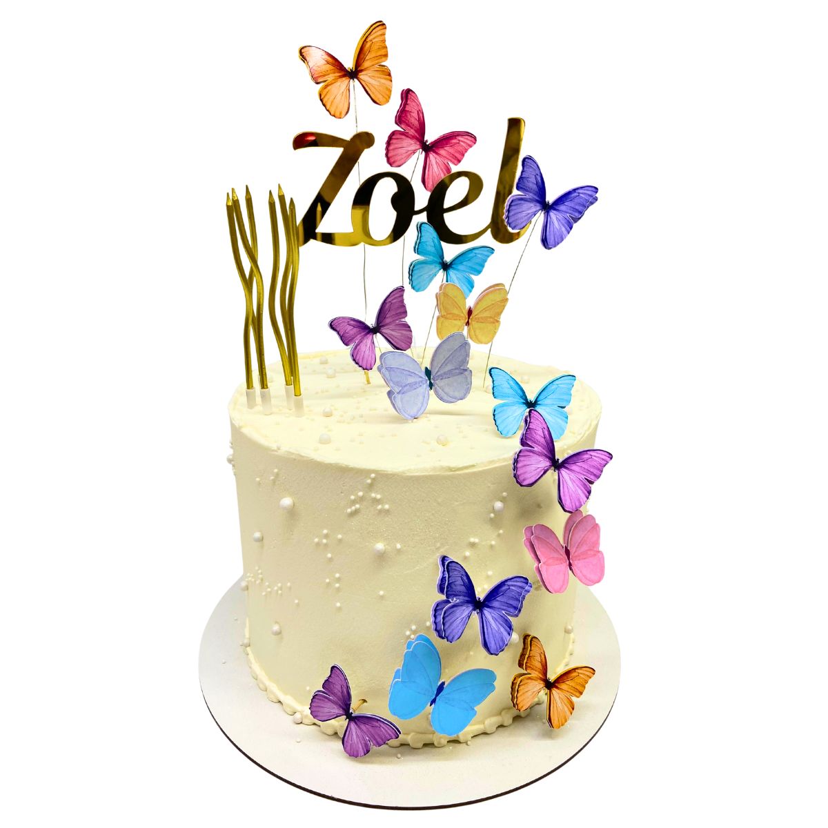 torta mariposas colores vivos