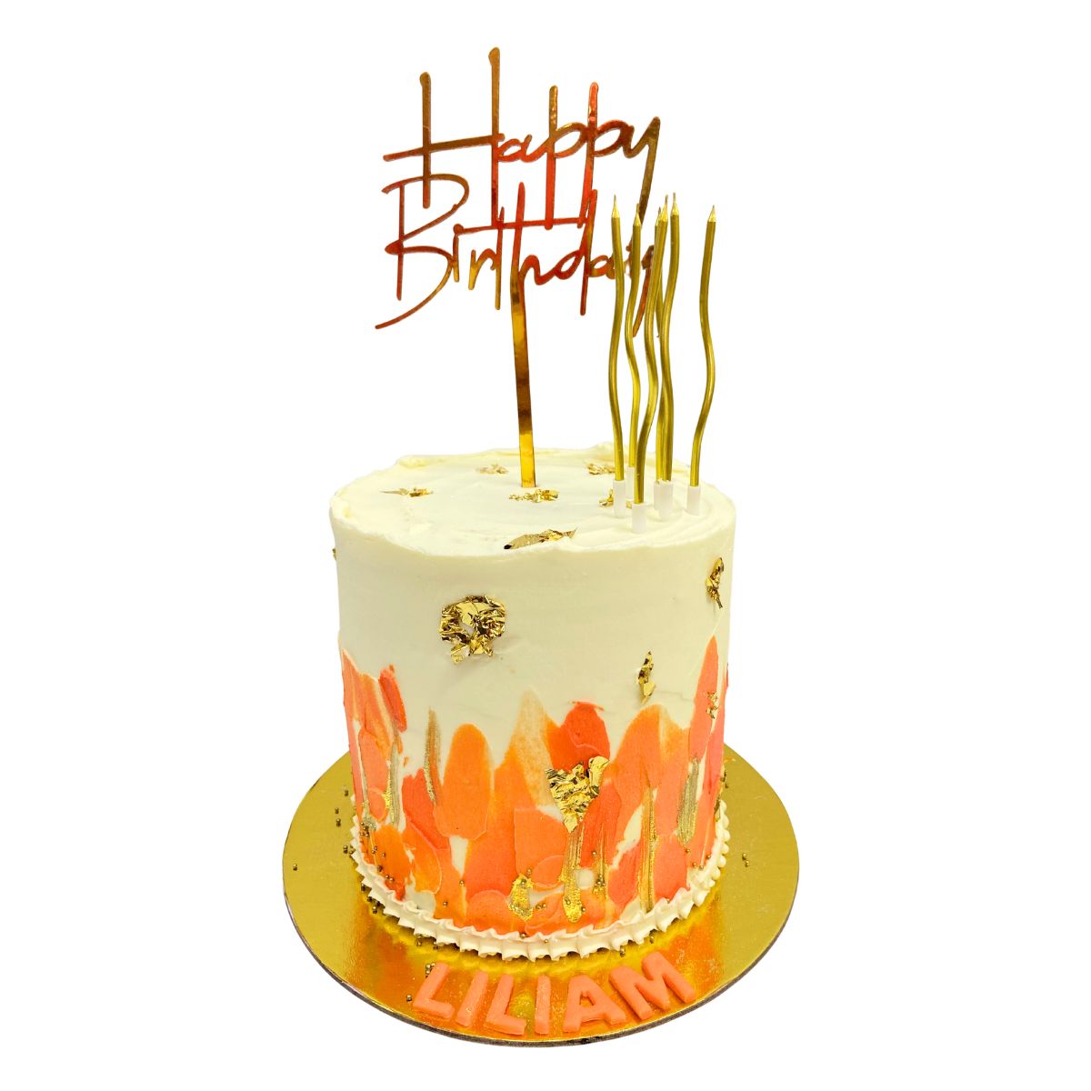 torta naranja topper velas