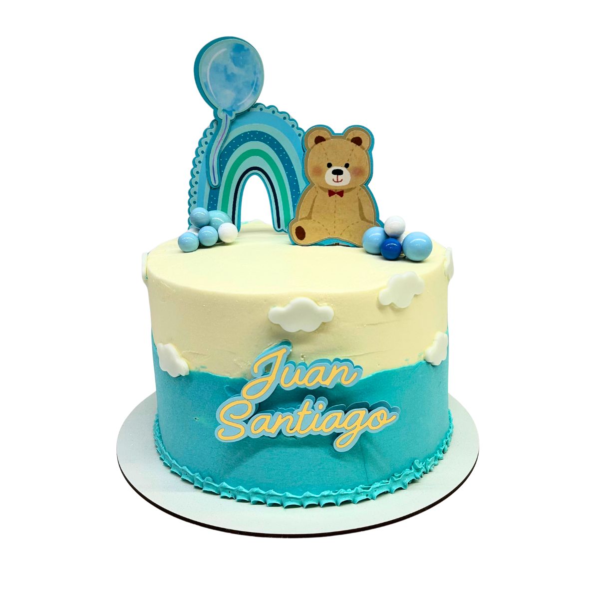 torta osito azul nubes