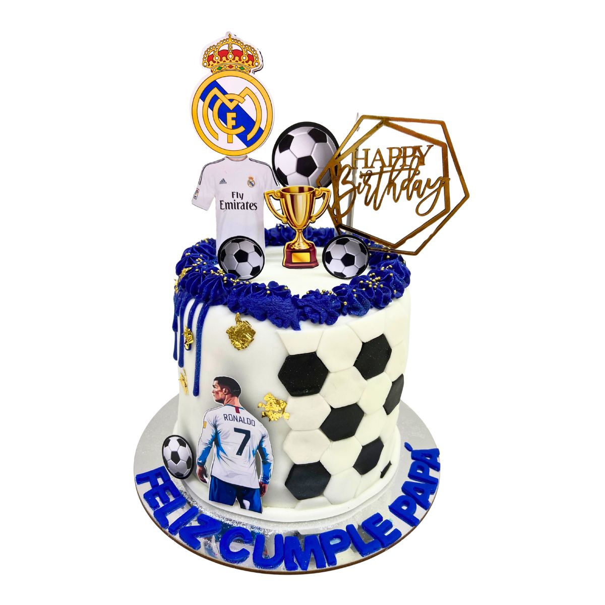 torta real madrid balon topper