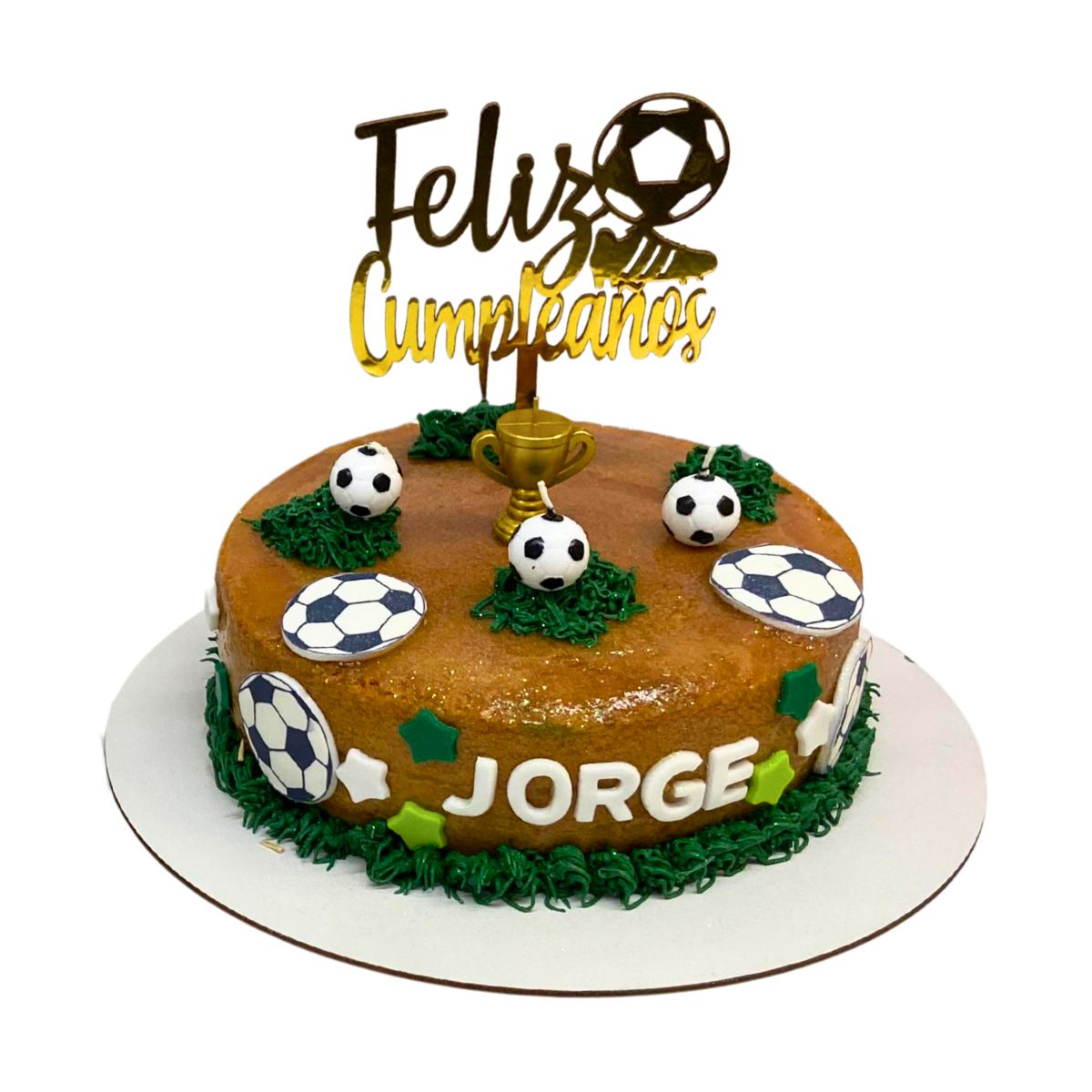 torta sin past futbol topper
