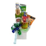 ancheta cerveza stella vaso snacks