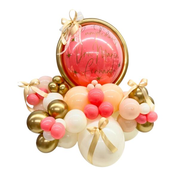 balloon bouquet salmon coquette