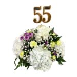centro de mesa flores topper numero