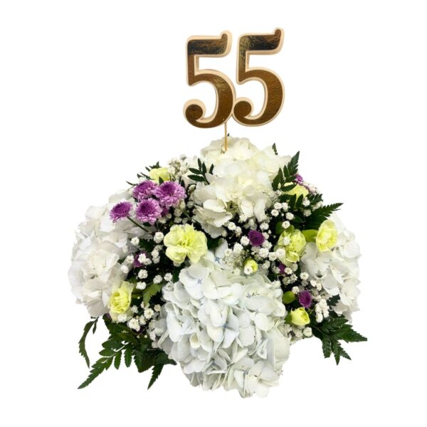centro de mesa flores topper numero