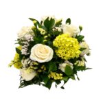 centro de mesa rosa hortensia mini amarillo