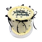torta bows blanco negro