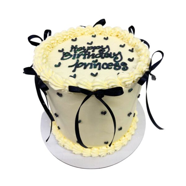torta bows blanco negro