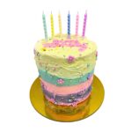 torta lineas pastel flores