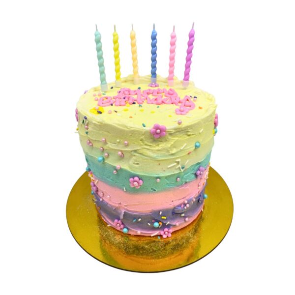 torta lineas pastel flores
