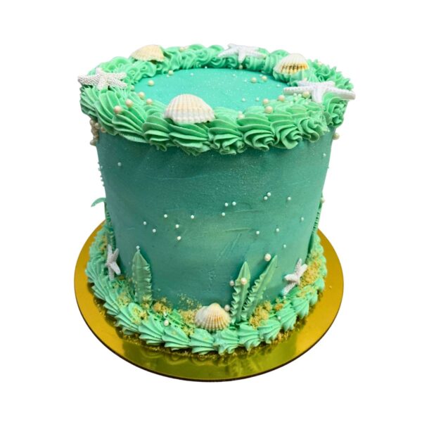 torta oceano conchas