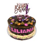 torta ponque sin past velas topper