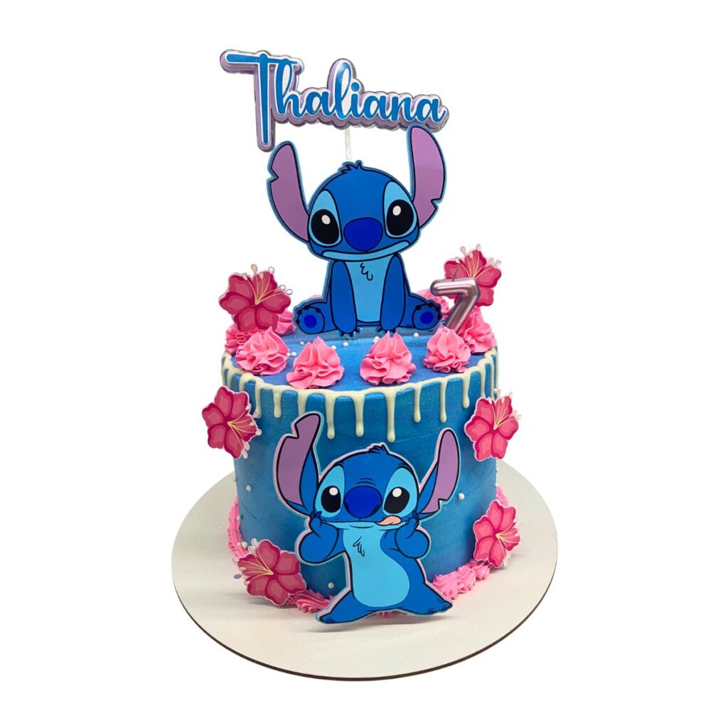 torta stitch flores rosadas