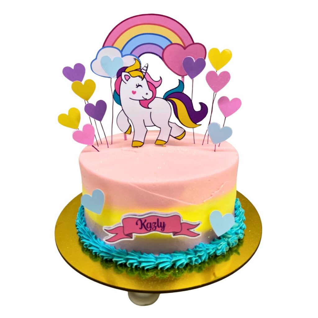 torta unicornio corazones