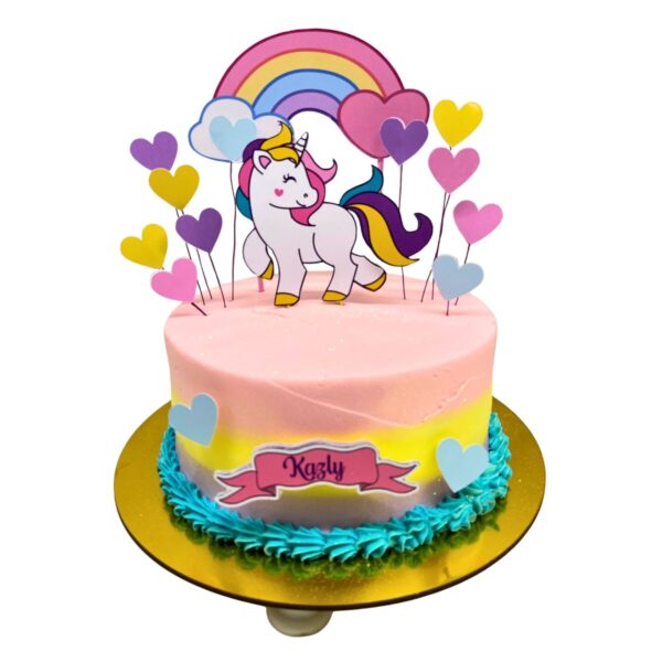 torta unicornio corazones