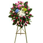 arreglo floral funebre de colores