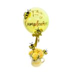 arreglo floral mug pers amarillo cumple
