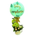 arreglo floral mug pers verde cumple