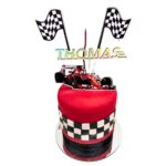 torta carreras formula 1 rojo