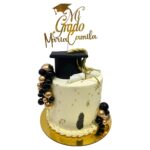torta grado birrete topper personalizado