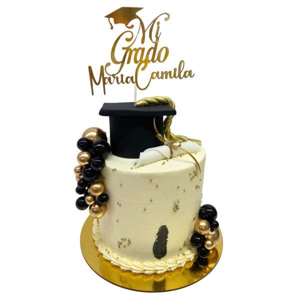 torta grado birrete topper personalizado
