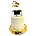 torta grado crema topper birrete diploma